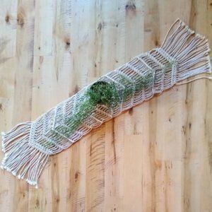 macrame table runner, table decor